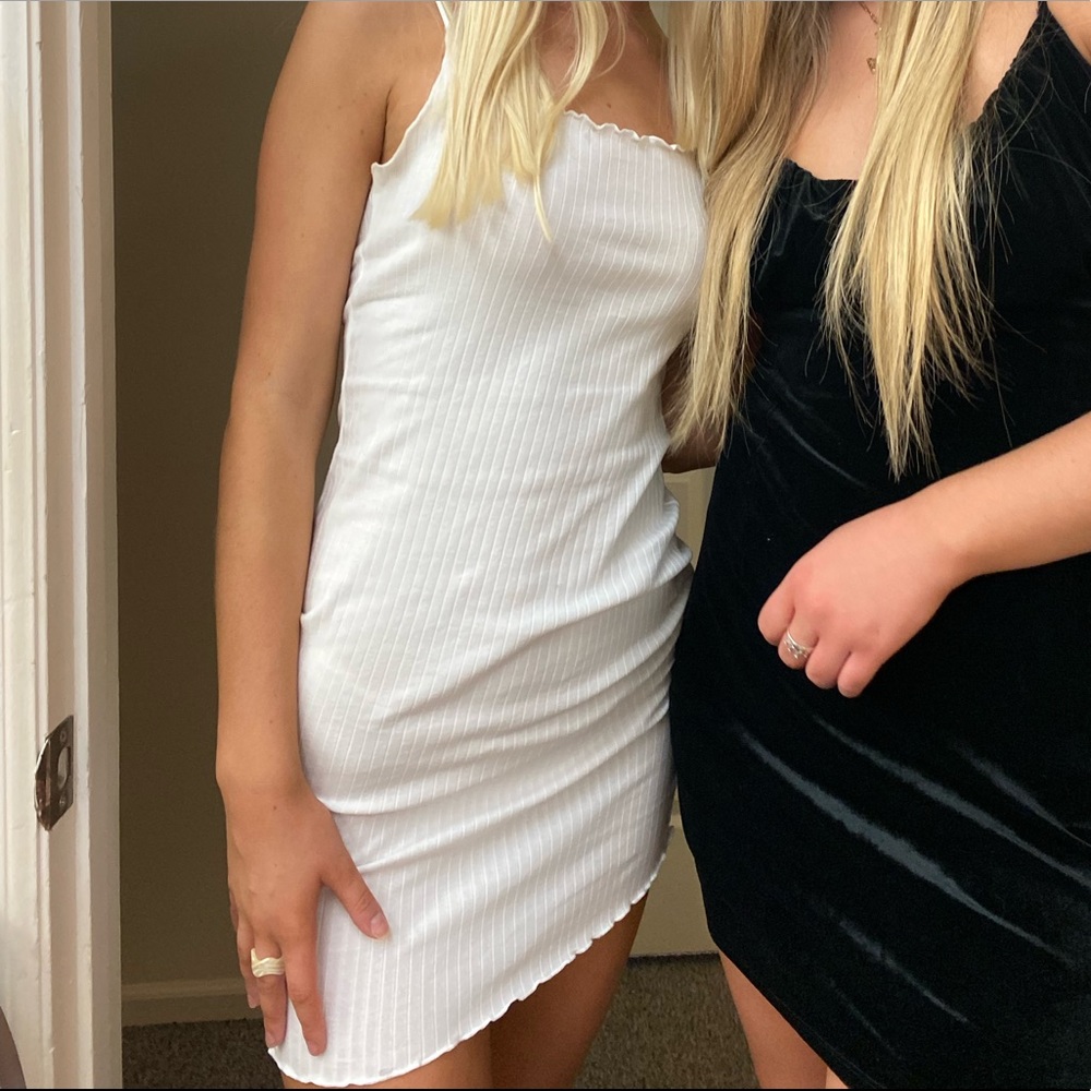 White mini dress